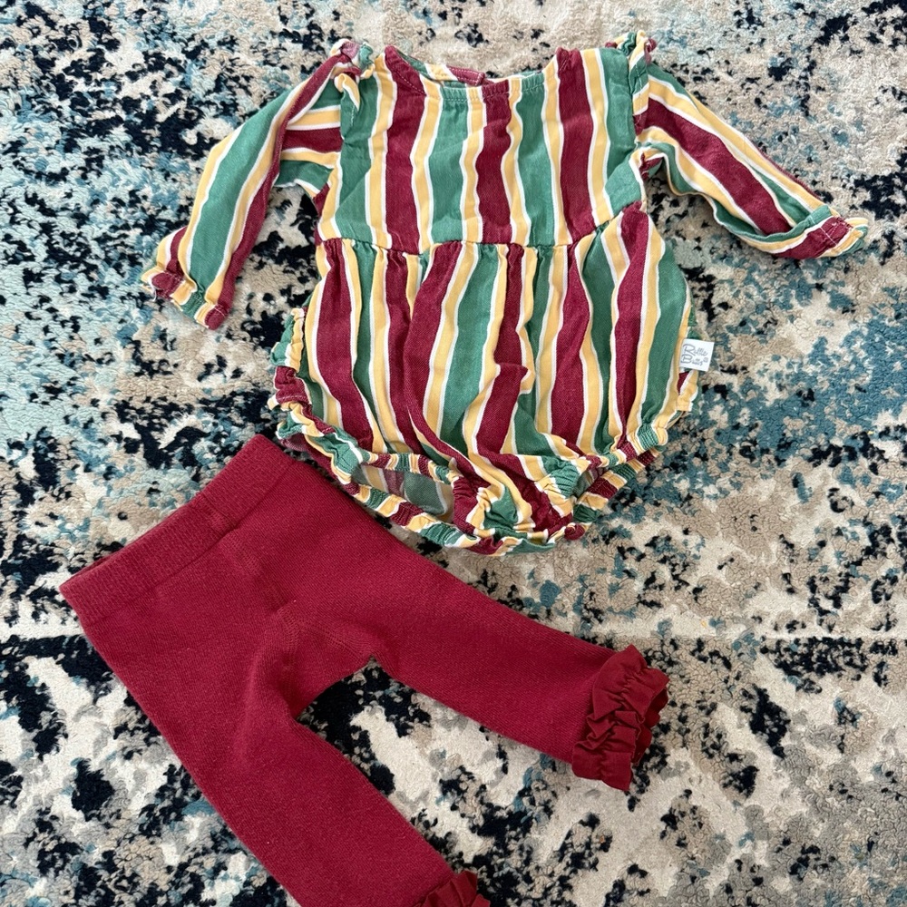 Ruffle Butts Infant Christmas Outfit